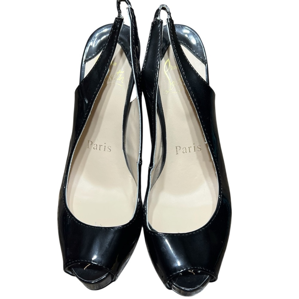 Christian Louboutin Peep Toe Slingbacks - Picture 2 of 7